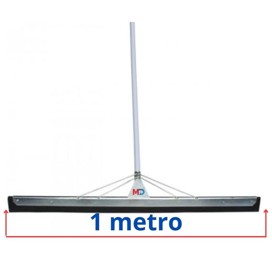Rodo 1 Metro Cabo Grande borracha dupla Rodinho Limpeza