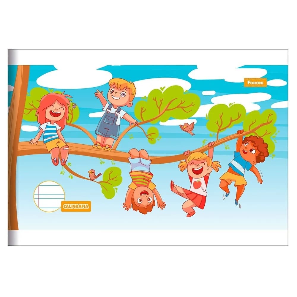 Caderno Caligrafia 1/4 Pedagógico 40 Folhas Capa Flexível Foroni