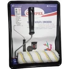 Kit Para Pintura 3 Peças Rolo + Suporte + Bandeja -Compel