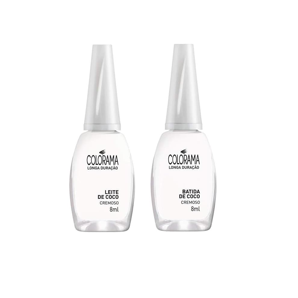 Esmalte Colorama Leite de coco e Batida de coco 8ml cada