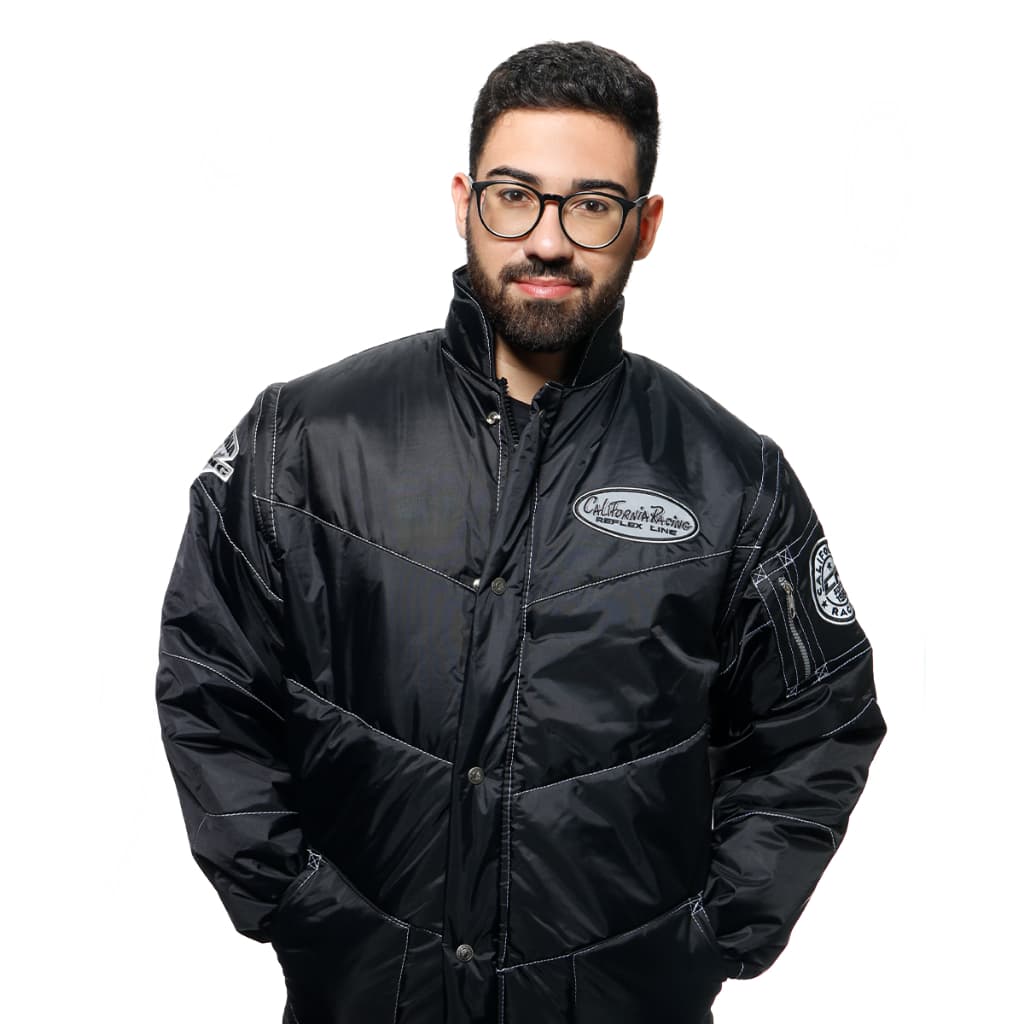 Jaqueta California Racing Refletivo Preto