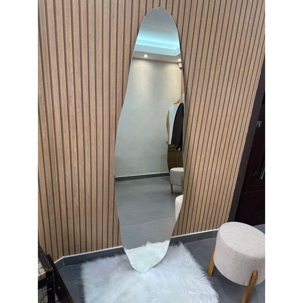 Espelho  Organico 150cm  x 40cm  170cm x 50cm Slim E05  Polido Lapidado  Salão Quarto Banheiro