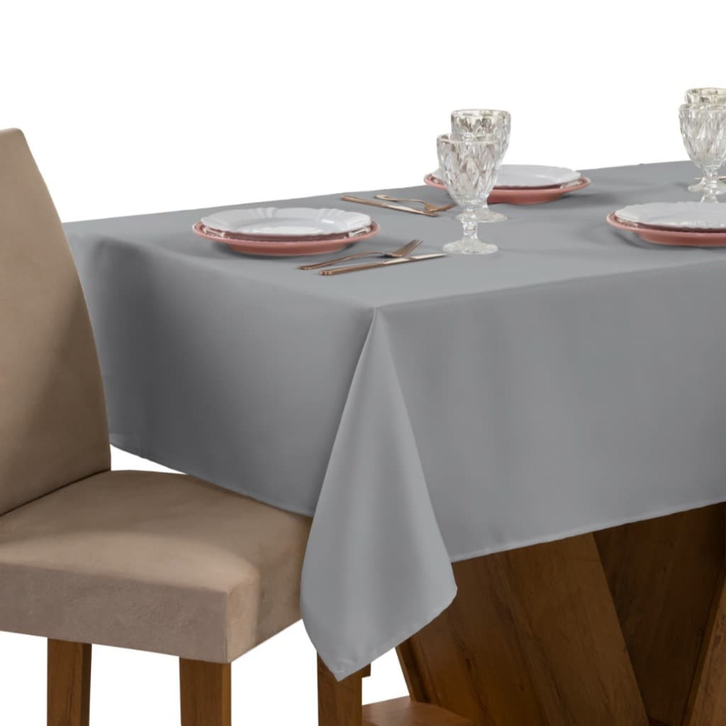 Toalha de Mesa 4 Lugares Oxford 1,40 x 1,40 Acabamento Fino em Bainha