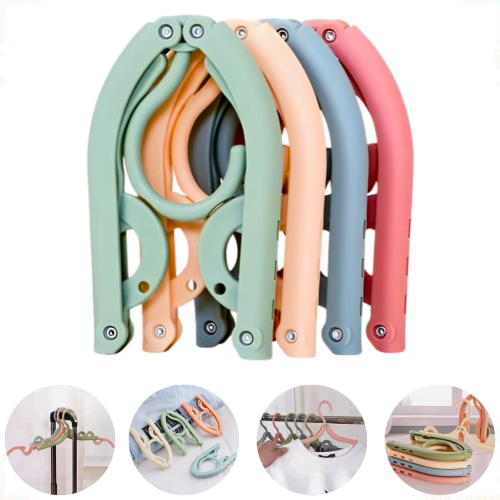 Cabide Dobrável Viagem Guarda Roupa Portátil Multiuso Resistente Cores