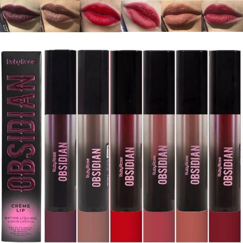 Batom Liquido Creme Lip Conforto Obsidian Ruby Rose Unidade