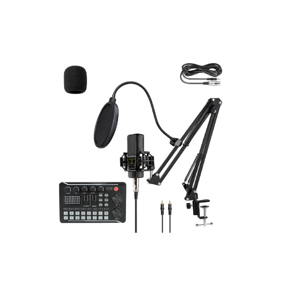 Kit Mini Mesa Mixer+ Microfone C/suporte+ Pop Filter