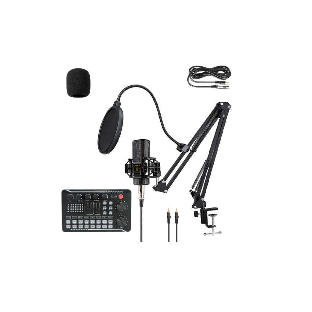 Kit Mini Mesa Mixer+ Microfone C/suporte+ Pop Filter