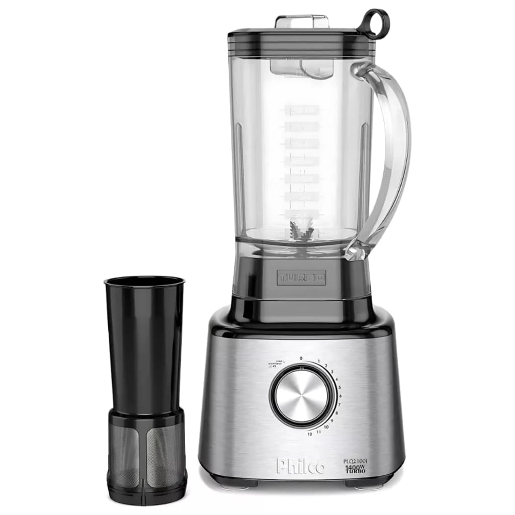 Liquidificador Philco 1400w Turbo Lâminas Inox Promaxx 6 Inox 3l ( Maior Trituração do Mercado )