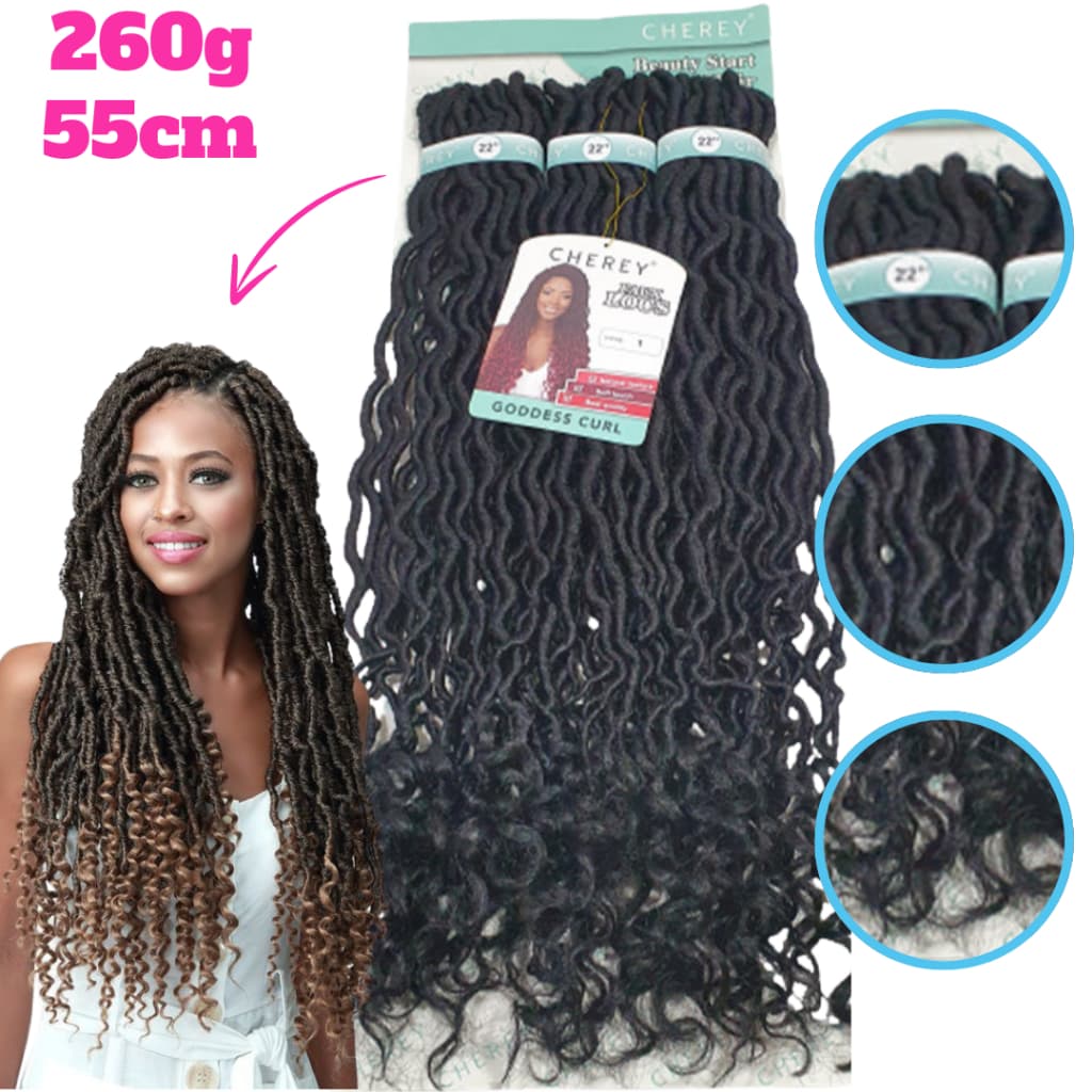 Cabelo Sintético Goddess Curl 260g 55cm Cherey Lançamento