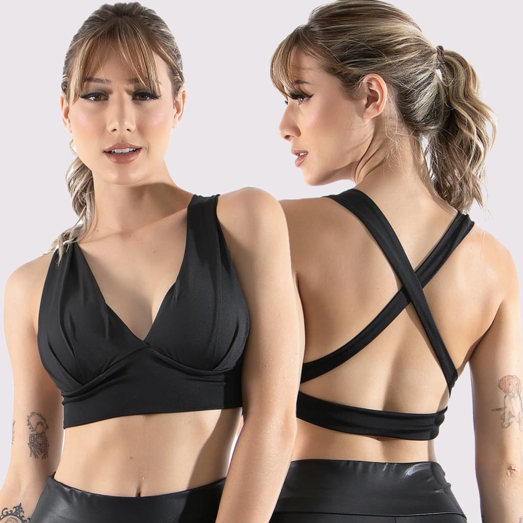 Top Feminino Com Bojo Cruzado Rcl Modas Tamanhos P M G GG