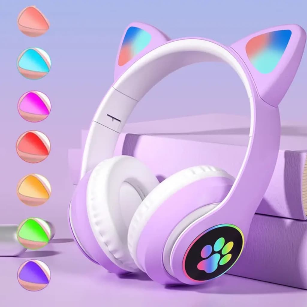 Fone De ouvido Headphone Sem Fio Orelha De Gato, Bluetooth 5.1 - B-19 V - Altomex - Dragão