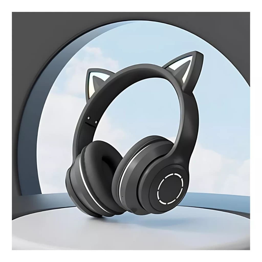 Fone De Ouvido Headset Sem Fio Gatinho Led Bluetooth B-19 H - Dragão