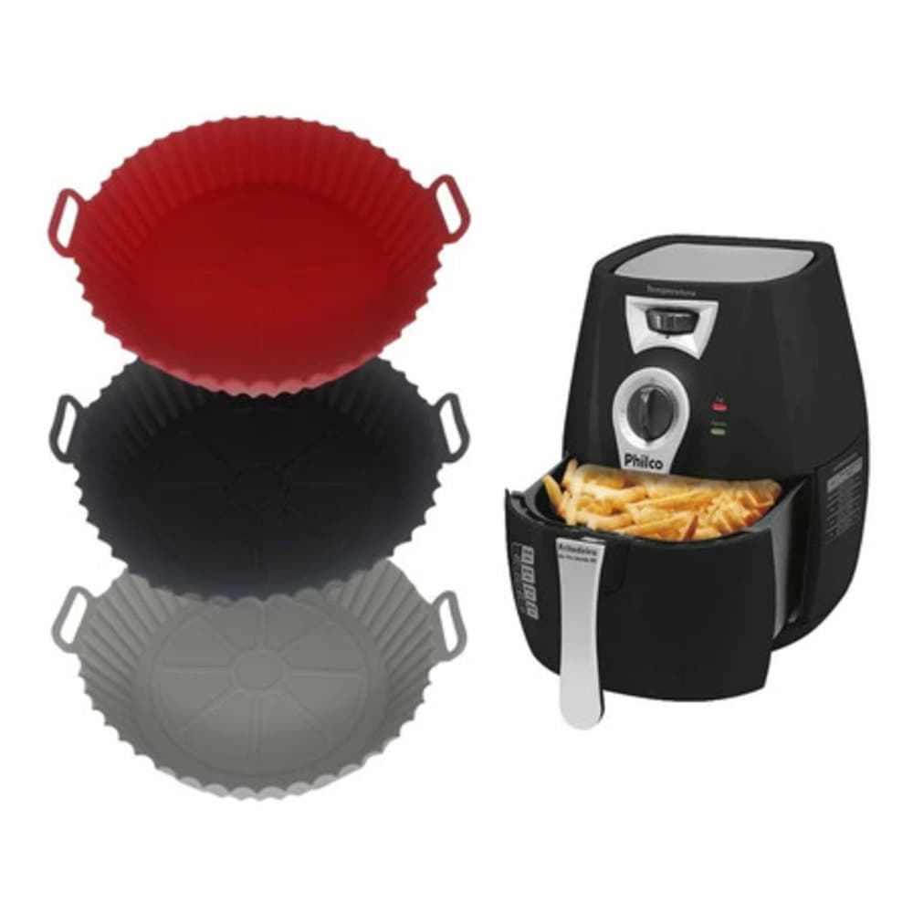 Forma De Silicone Quadrada Flexível Para Fritadeira AirFryer Forno e Microondas Lavável reutilizável