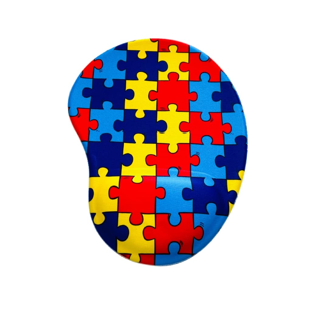 Mouse Pad Ergonômico Personalizado – Tema Autismo | 1 Unidade com Apoio de Pulso