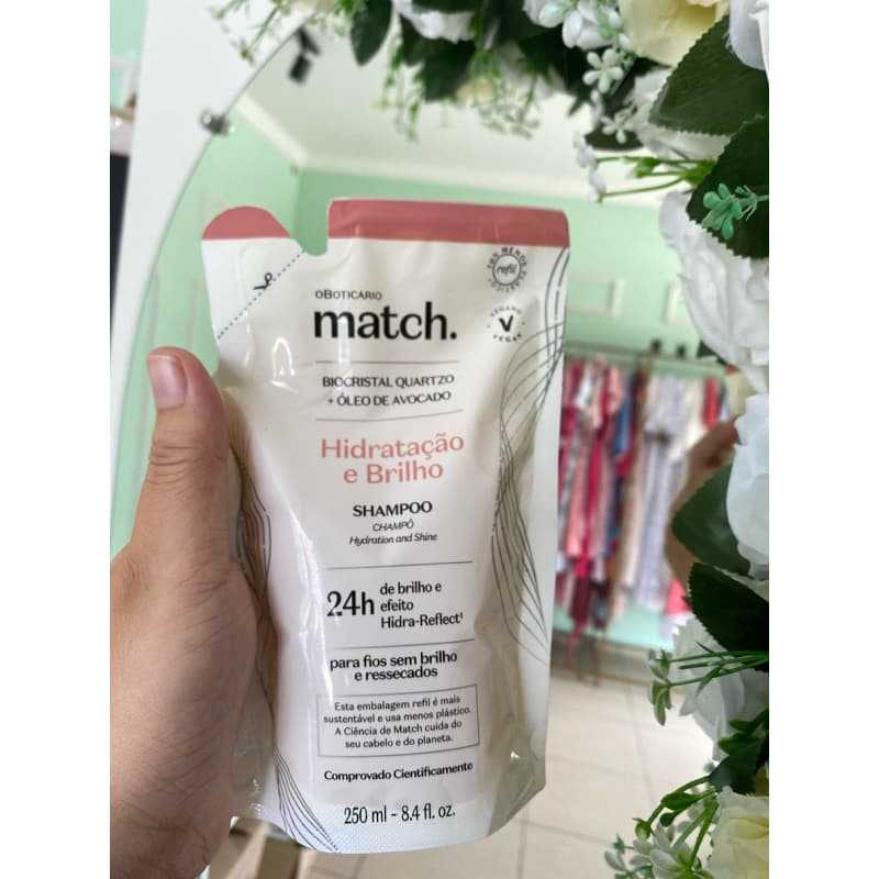 O Boticário Match Shampo Hidratação e Brilho Refil