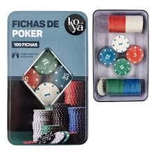 Kit Poker 100 Fichas Profissional Koya Em Lata - Jogo