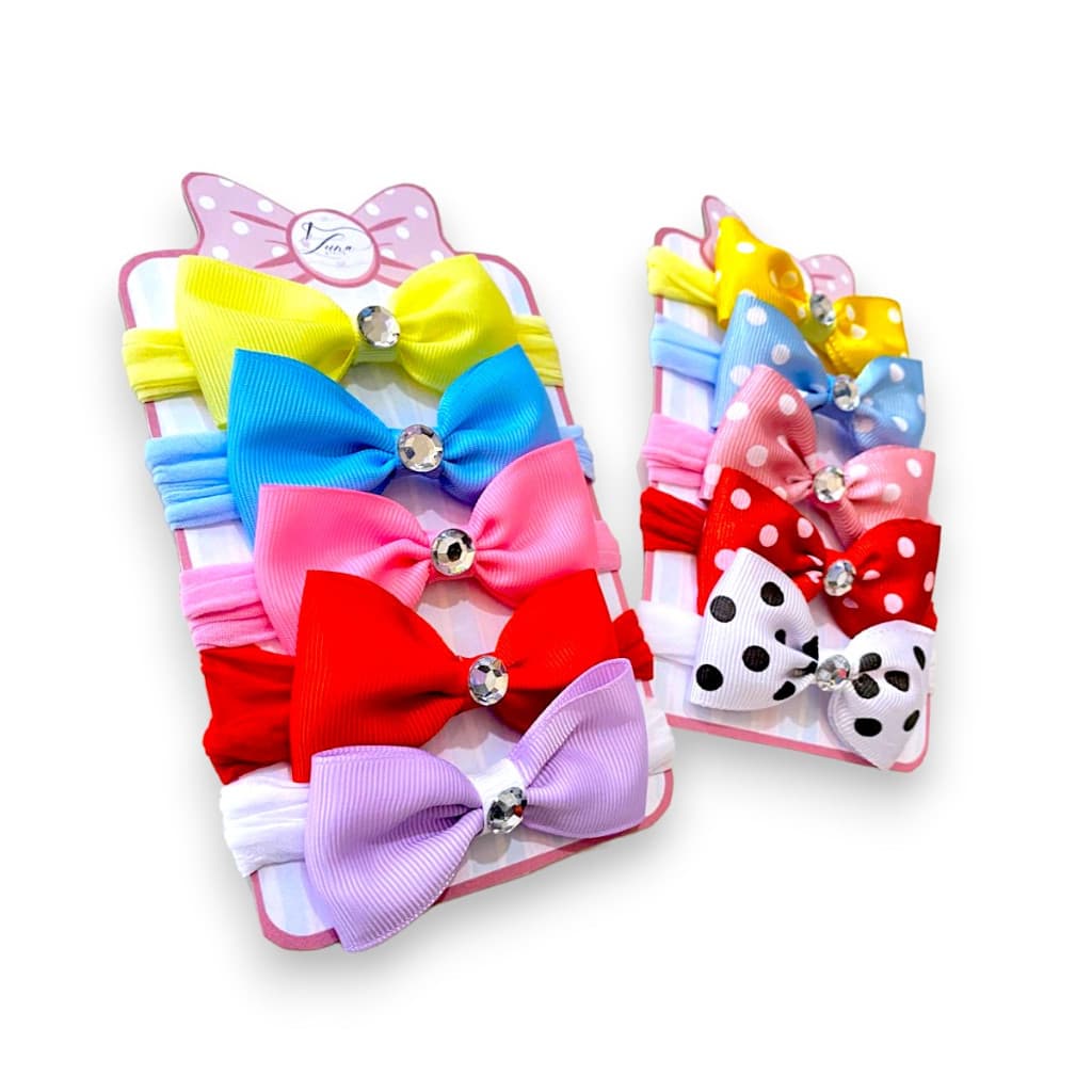 Lacinhos de Bebê Kit 10 Faixinha Maternidade Marca Famosa Tiarinha Poa RN