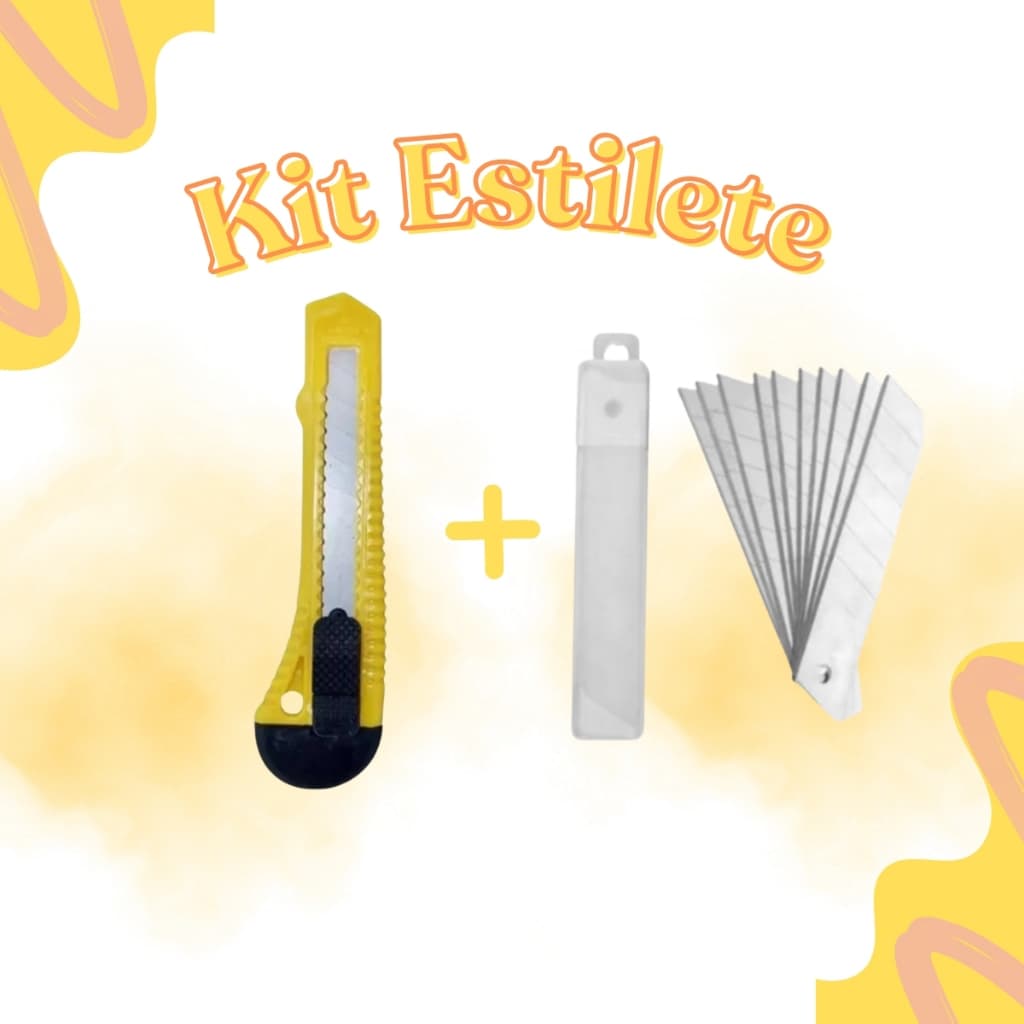 Kit C/01 Estilete Grande 18mm + 10 Lâminas - Masterprint