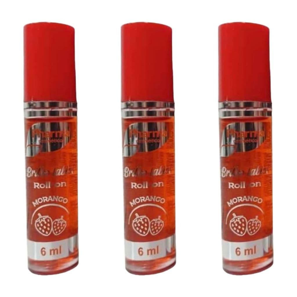 Kit C/3 Brilho Labial Pharma Morango 6ml