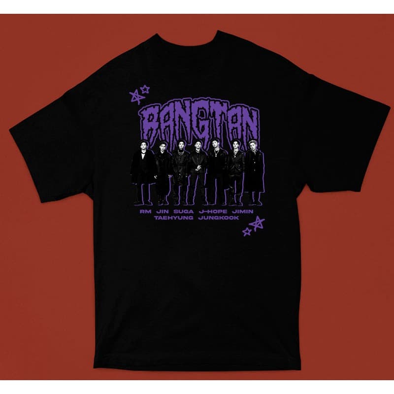 Camiseta BTS Bangtan Membros Kpop100% Algodão Unissex