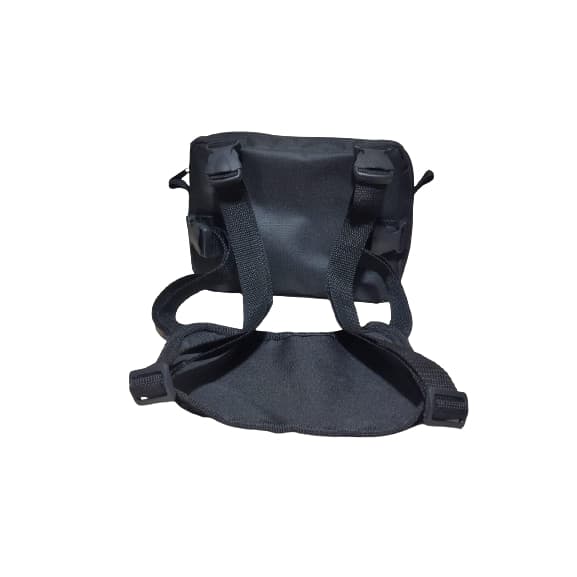 Pochete Masculino Chest Bag Holger Streetwear Preto de Peito, Grande, Regulável