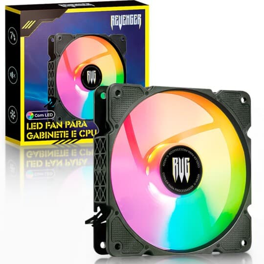 Cooler Fan Ventoinha Para PC Gabinete 120mm Led RGB