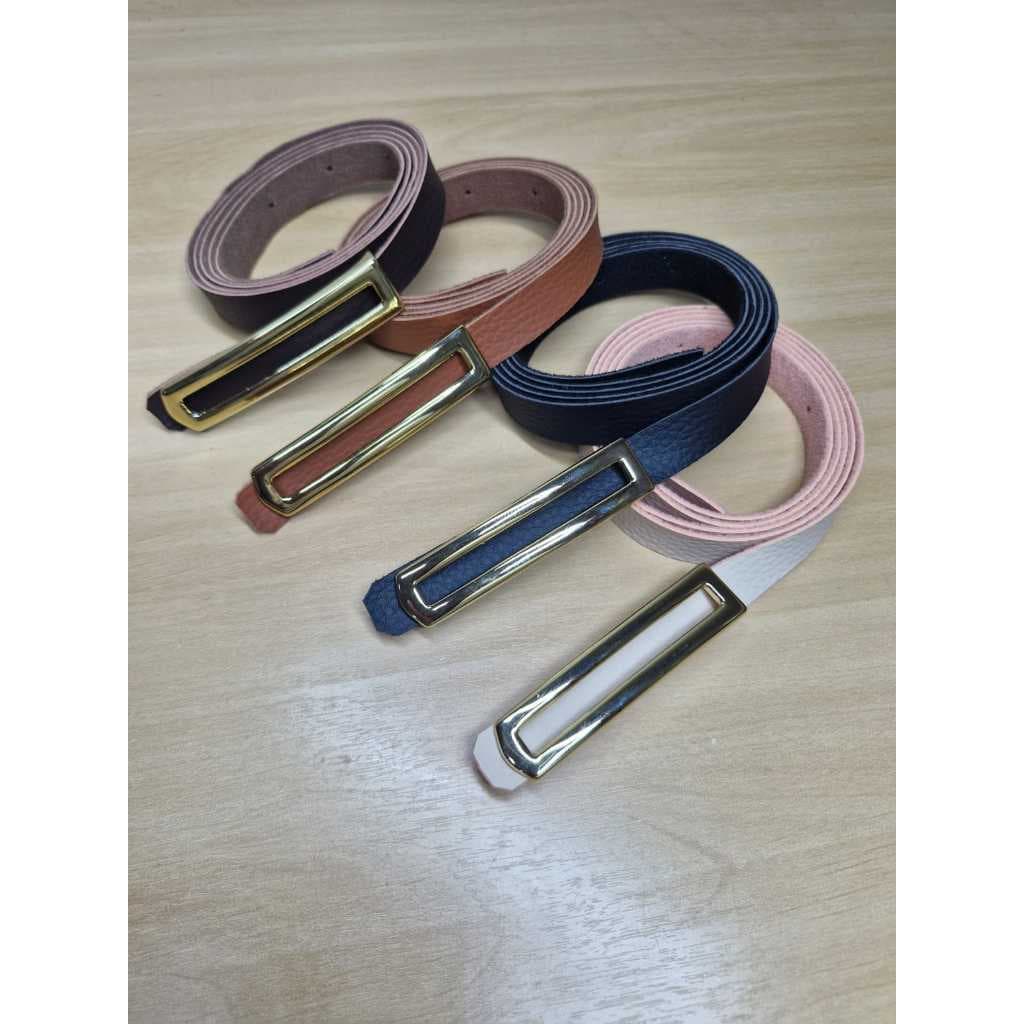 Kit 4 Cintos Feminino Fino Da Moda Tamanho Único Couro Ecológico
