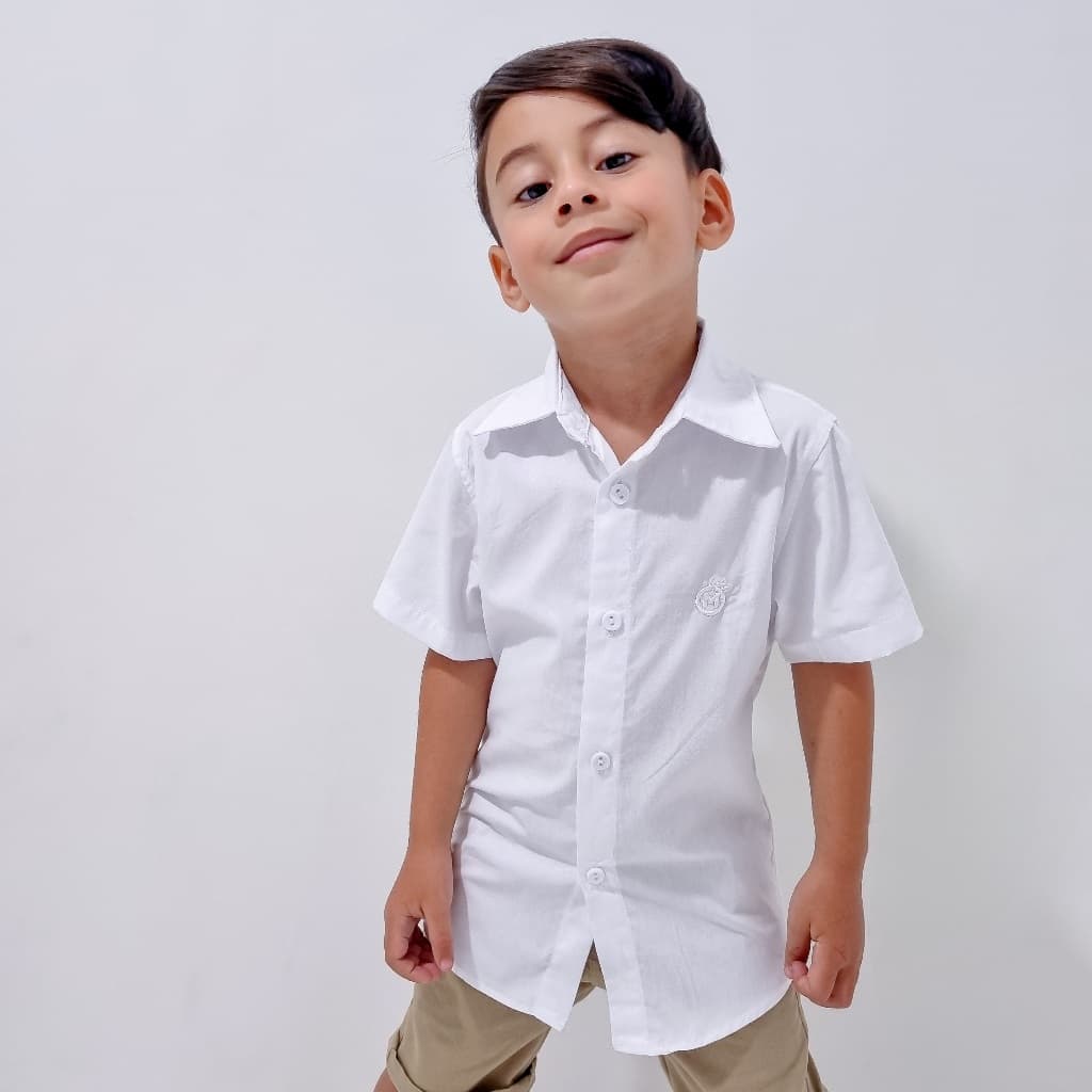 Camisa Social Manga Curta Infantil/Juvenil