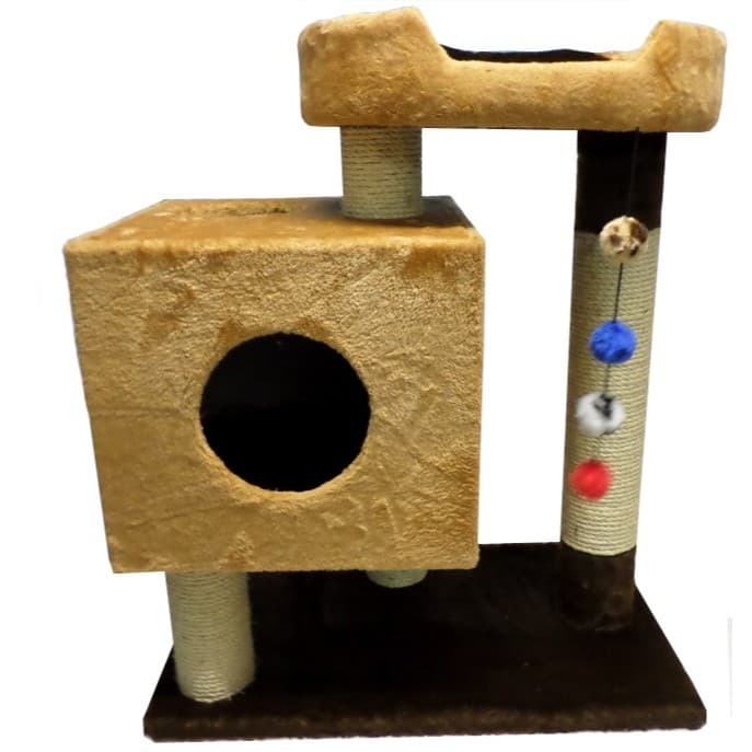 Arranhador Cathouse Casinha Com Brinquedo