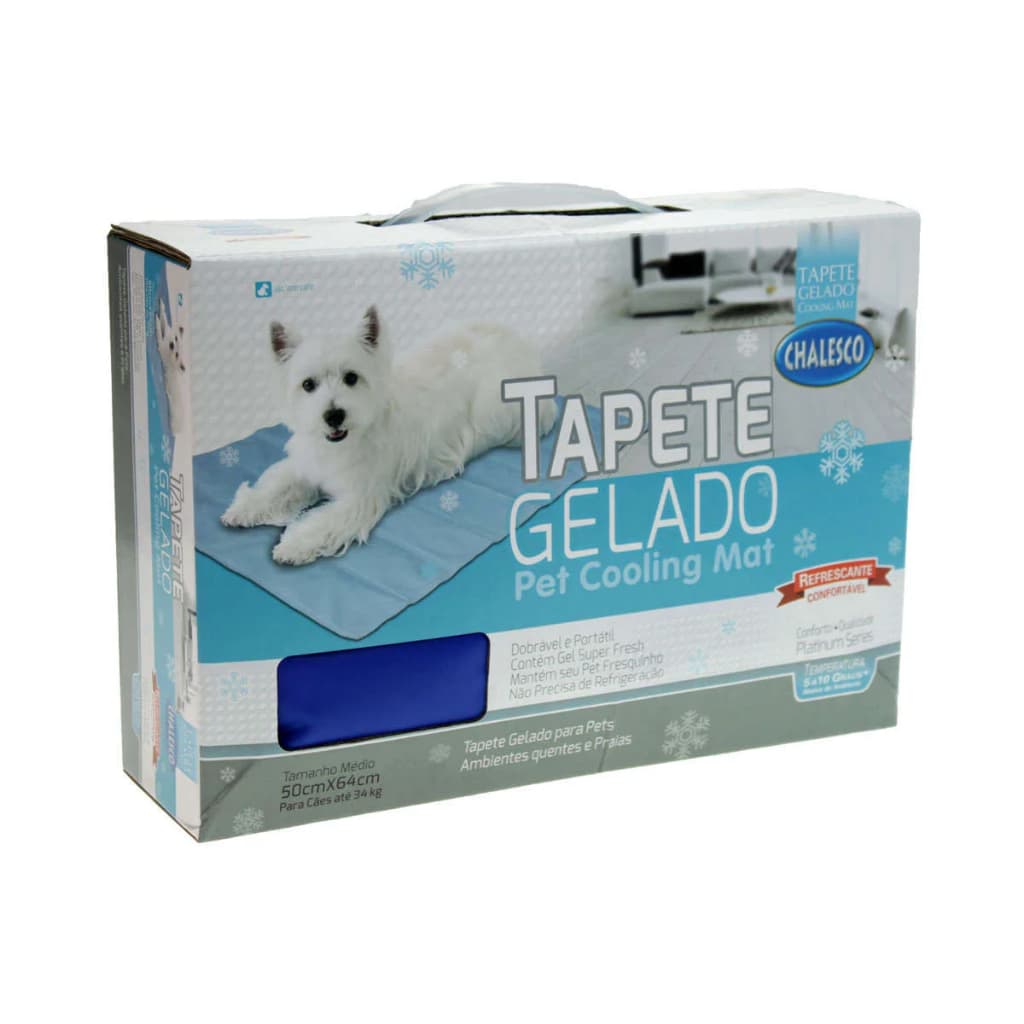 Tapete Gelado Refrescante Para Cães Cachorro Pet Cooling Mat Chalesco