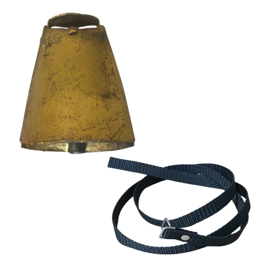 Conjunto Colar Coleira Com Cincerro Sino Guizo Chocalho Sinalizador Sonoro Cabra Carneiro