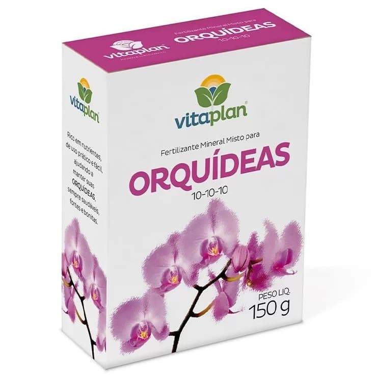 Adubo Fertilizante Mineral Orquidea 150g Nutriplan Vitaplan NPK 10 10 10