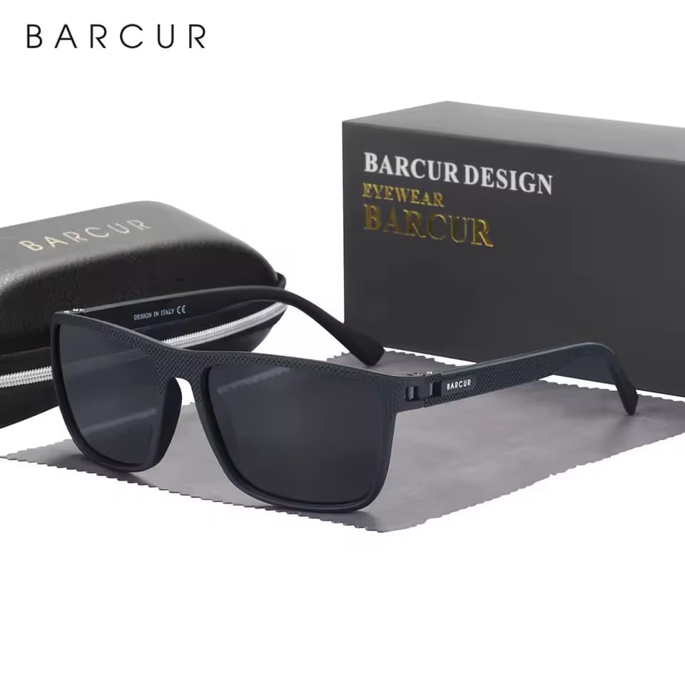 Óculos de Sol Polarizado BARCUR Proteção UV400 UVA e UVB Proteção, Estilo e Conforto para o Seu Dia a Dia! oculos escuro