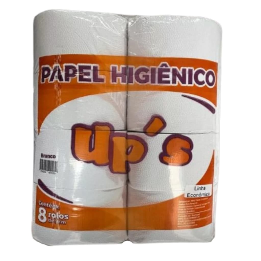 Papel higienico Institucional Rolao Branco Simples 8 Rolos 200m