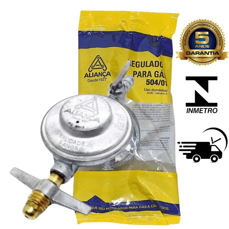 Registro de gás Regulador de gás de cozinha ALIANÇA ORIGINAL Envio Rápido