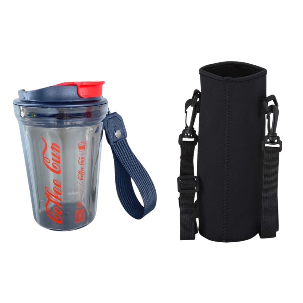 Kit Academia Hidratação Copo + Porta Garrafa Água