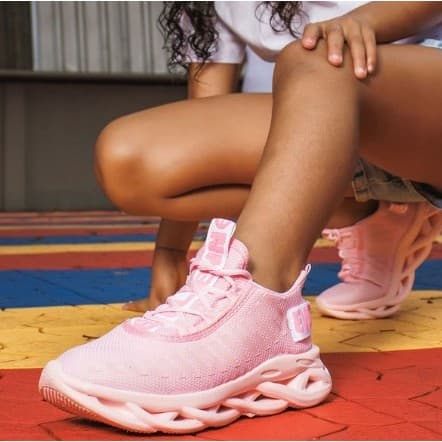 Tênis Infantil Dia a Dia Atividades Diárias Conforto e Estilo para sua Pequena Cor: Rosa Bebê