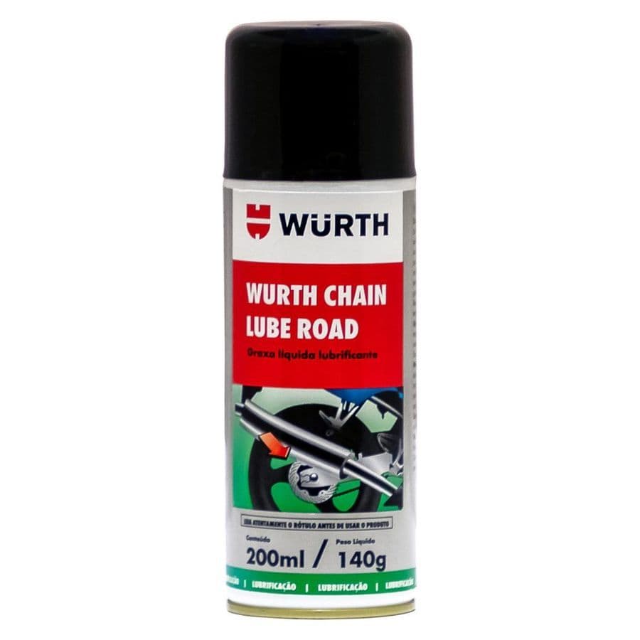 Spray Graxa Wurth Líquida Lubrificante Chain Lube Road 200ml