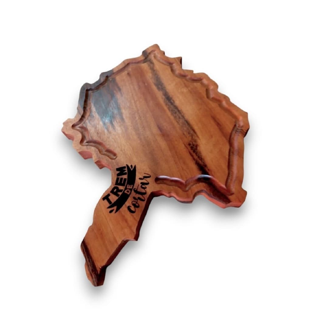 Tabua de cortes Petisqueira Premium Madeira Maciça Mapa Minas