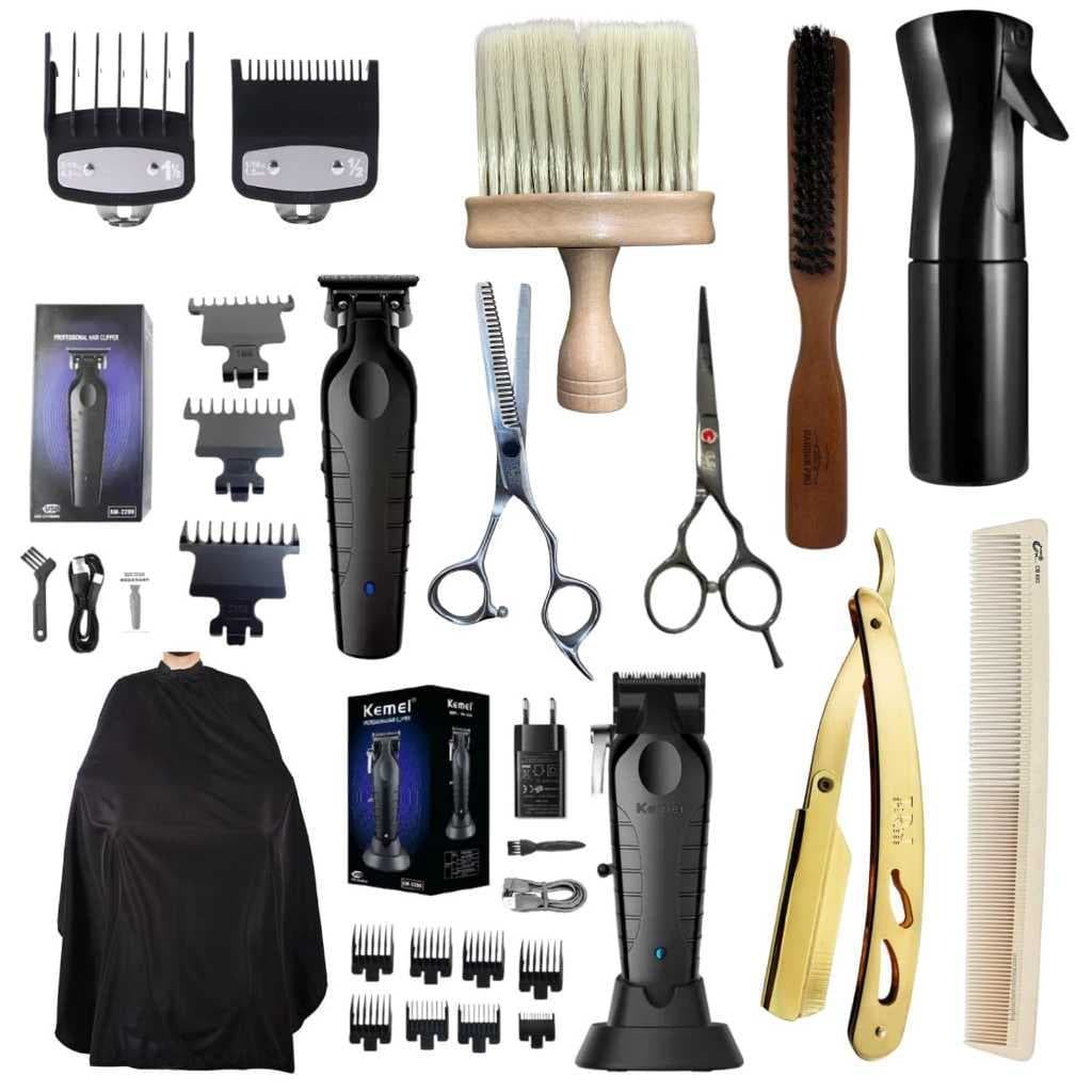 kit para barbeiro completo profissional  premium tudo incluso