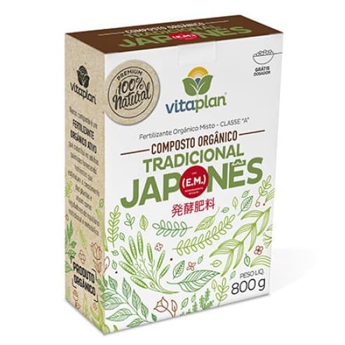 Fertilizante Composto Orgânico Natural Japonês Bokashi 800g - Classe A - 100% Natural - Vitaplan
