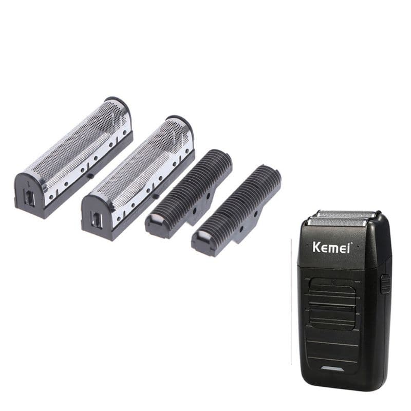 kit Refil de Substituição 2 Telas + 2 Lâminas Kemei km 1102 Barbeador Shaver