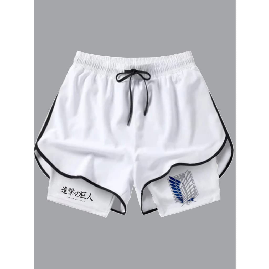 Short Compressao Feminino Attack on Titan Academia Fit snk6