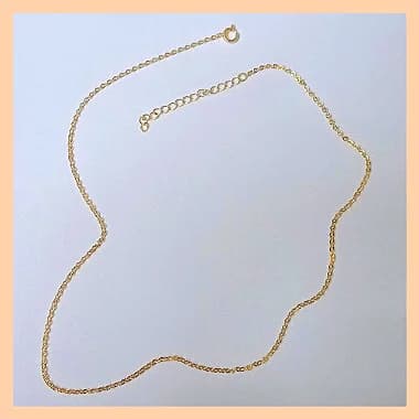 Corrente Cadeado 45cm + 5cm extensor - Folheado Ouro 18k Antialérgico 10 milésimos ou Prata 925 70 milésimos