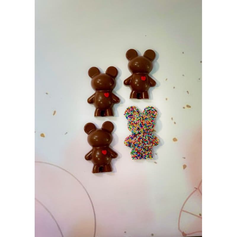 Forma para chocolate Ursinho BWB - Forma silicone Urso- ( 3 partes ) Forma Ursinho