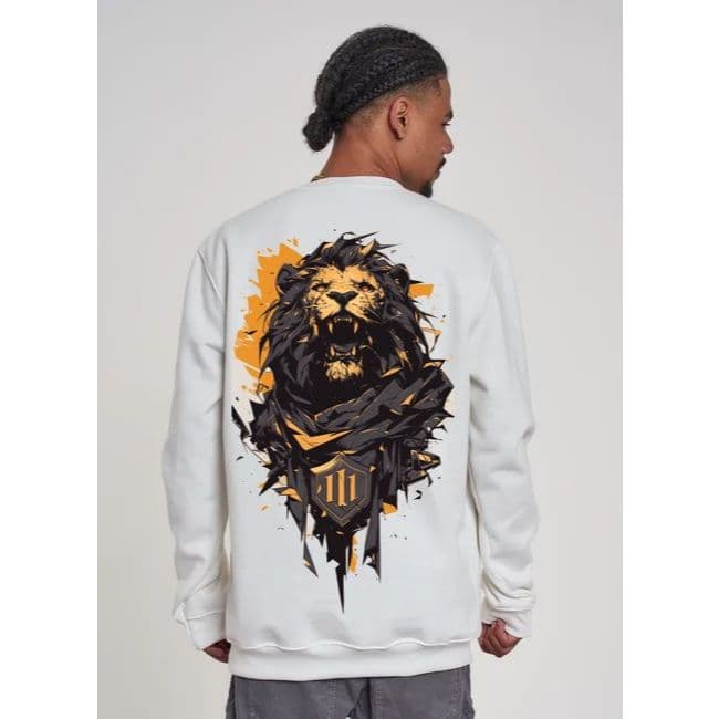 Moletom Gola Redonda Unissex Super Confortável Sem Capuz e Sem Bolso Blusa de Frio Estampada