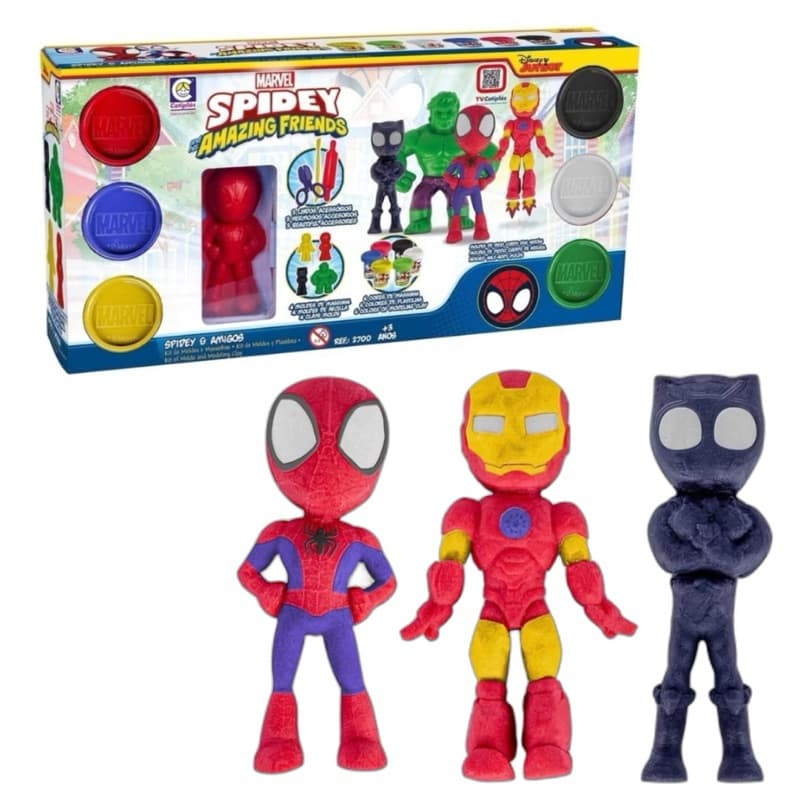 Kit Massinhas Marvel Aranha Spidey e Amigos - Cotiplas