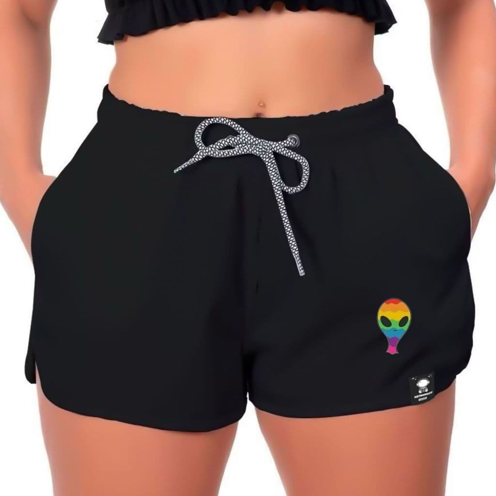 Shorts Femininos Tactel Estampados com Bolso - Verão & Moda \ Academia \ Praia