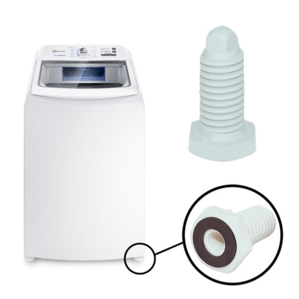 Kit Pé Nivelador Lavadora Eletrolux Jogo 4 Unidades Suporte Para Electrolux Top8 Lbu15 Lte09 Lf80