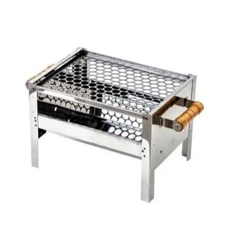 CHURRASQUEIRA GALVANIZADA PEQUENA COM GRELHA INOX + ENVIO RÁPIDO E SEGURO